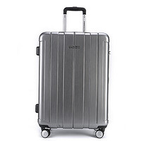 AMERICAN TOURISTER 美旅 COLBY系列双杆万向轮TSA海关锁竖条纹拉链拉杆箱BJ9 银色 24英寸