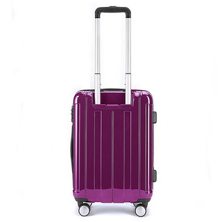 AMERICAN TOURISTER 美旅 COLBY系列双杆万向轮TSA海关锁竖条纹拉链拉杆箱BJ9 紫色 20英寸