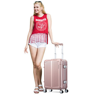 AMERICAN TOURISTER 美旅 PC拉杆箱 ALVA BB5 玫瑰金色 21英寸