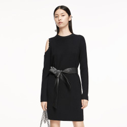 MO&Co. MBO3DRSX03W08  女士纯色羊毛连衣裙