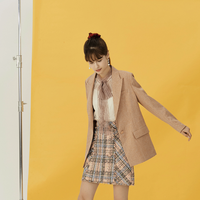 丽丽 LILY 120329C2912611 女装休闲驳领西装外套