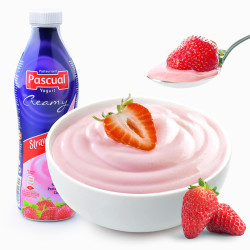 西班牙进口pascual帕斯卡草莓味风味酸奶750ml2件