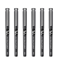 百乐 BX-V5 拔帽中性笔 黑色 0.5mm 6支装