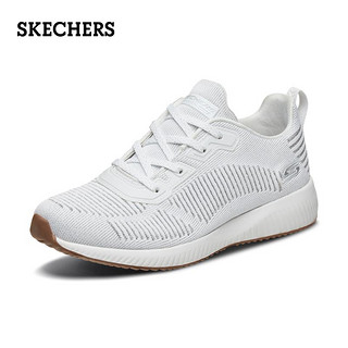 Skechers斯凯奇女鞋新款网面平底鞋时尚绑带运动鞋休闲鞋31347（35、粉色/MVE）