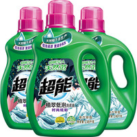 超能 植翠低泡系列 时尚炫彩洗衣液 2.45kg*3瓶 薰衣草香