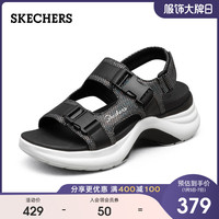 Skechers斯凯奇新款女士轻便魔术贴运动沙滩鞋厚底露趾凉鞋119104
