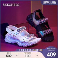 Skechers斯凯奇时尚闪钻女子可外穿凉鞋水晶鞋魔术贴沙滩鞋32994