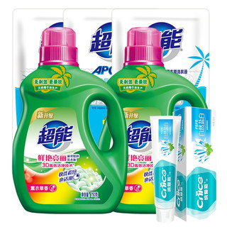 超能 植翠低泡洗衣液 薰衣草香套装6件套 套组随机发