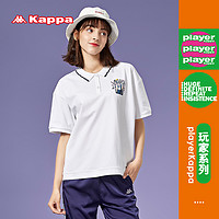 Kappa卡帕艺术家联名女运动短袖POLO衫休闲半袖印花T恤