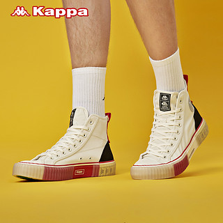 Kappa卡帕串标蜡笔小新联名男女高帮帆布小白鞋休闲板鞋新款