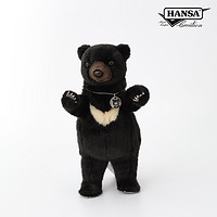 HANSA进口可爱小黑熊宝宝毛绒玩具仿真黑熊公仔儿童礼物玩偶熊熊