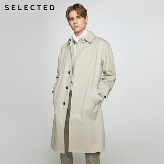 SELECTED思莱德新潮简约翻领商务中长款风衣外套T|420321048（195/112A/XXXL、沙色SAND）