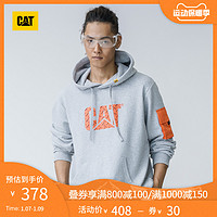 【男女同款】CAT/卡特2020秋冬新款卫衣logo印花休闲连帽套头衫（XL、黑色）