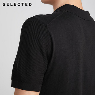 SELECTED思莱德男商务休闲桑蚕丝Poloshirt翻领T恤S|420224509（175/96A/M、肉粉桃PEACHSKIN）