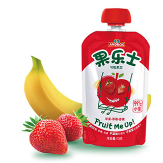 Fruit Me Up 果乐士 果泥 3段 苹果草莓香蕉味 113g*5袋
