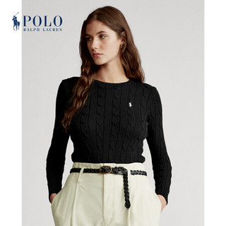 Ralph Lauren/拉夫劳伦女装 2020年冬季修身版型绞花编结针织毛衣21940 001-黑色 S