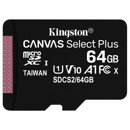 Kingston 金士顿 SDCS2/64GBSP Micro-SD存储卡 64GB（UHS-I、V10、U1、A1）