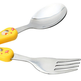 美厨（MAXCOOK） 儿童叉勺餐具套装 304不锈钢宝宝卡通果泥叉勺 MC7784