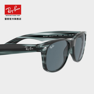 RayBan雷朋2020新品太阳镜徒步旅行者时尚潮流男女款墨镜0RB2132F 6432R5条纹蓝镜框蓝色镜片 尺寸58