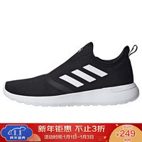 ADIDAS 阿迪达斯 男子 一脚蹬 跑步系列 LITE RACER SLIPON 运动 跑步鞋 FX3781黑色/白色/ 44码 UK9.5码