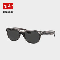 RayBan雷朋2020新品太阳镜徒步旅行者时尚潮流男女款墨镜0RB2132F 6430B1条纹灰镜框深灰色镜片 尺寸58