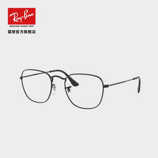 RayBan雷朋2020新品近视眼镜多边大框气质文艺男女墨镜0RX3857VF 2509全黑色镜框镜片55尺寸 尺寸55