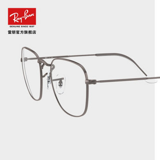 RayBan雷朋2020新品近视眼镜多边大框气质文艺男女墨镜0RX3857VF 2509全黑色镜框镜片55尺寸 尺寸55