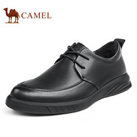 CAMEL 骆驼 男士皮鞋软底正装时尚商务休闲鞋 A112170040 黑色 39