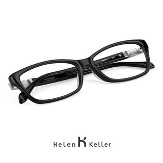 海伦凯勒近视眼镜框女 明星同款眼镜架可配防蓝光防辐射 时尚闪亮精致板材 H9010玳瑁色C32（中框）