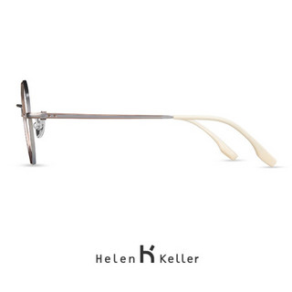 Helen Keller 近视眼睛圆脸多边形金丝镜2020新款韩版圆框近视眼镜女防蓝光时尚眼镜H9307 H9307C1黑框