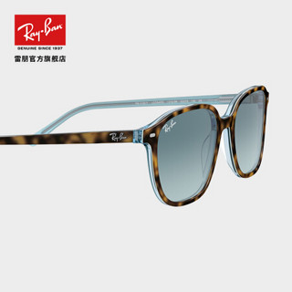 RayBan雷朋2020新品太阳镜板材镜架时尚复古中性款墨镜0RB2193F 13163M棕色淡蓝色镜框渐层蓝灰色镜片55尺寸 尺寸55