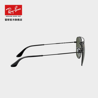 RayBan雷朋2020新品方形大框流浪者系列时尚男女款墨镜0RB3557 919931 黑色镜框绿色镜片 尺寸51