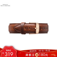 Daniel Wellington DanielWellington）DW原装表带20mm皮带玫瑰金针扣男款DW00200006（适用于40mm表盘）