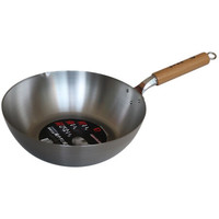 珍珠生活 珍珠生活日本进口纯钛炒锅无涂层钛锅 超薄轻盈 家用炒锅 钛锅30cm GP-1500(双导流口) 30cm