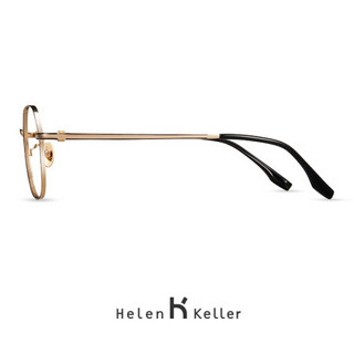海伦凯勒眼镜框女新款多边几何潮框近视眼镜女防蓝光时尚眼镜H9312 H9312C1/9银框+黑边