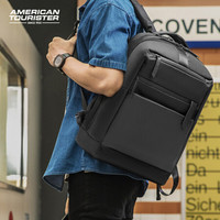 美旅双肩包2020年新款背包男潮流双肩包商务通勤大容量电脑包 TZ0*002黑色