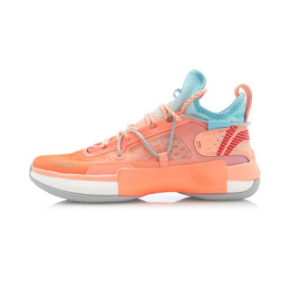 LI-NING 李宁 闪击6 premium 男子篮球鞋 ABAQ019-3 荧光浅橙/清水蓝 39