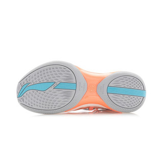 LI-NING 李宁 闪击6 premium 男子篮球鞋 ABAQ019-3 荧光浅橙/清水蓝 39
