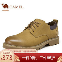 骆驼（CAMEL） 工装鞋低帮马丁靴休闲商务正装皮鞋 A032063100 黄棕 41