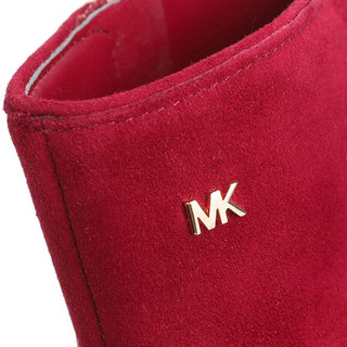 迈克 科尔斯 MICHAEL KORS 女士苋红色绒面牛皮尖头高跟短靴 40F8BNHE5S MAROON 6.5