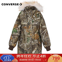 CONVERSE 匡威 女子 Down Parka Real Tree 运动 中长款连帽羽绒服 10020166-A01 M码