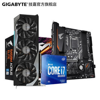 技嘉（GIGABYTE）GTX1660Ti/2060/RTX3060TI 魔鹰PRO 电竞游戏显卡 3060TI PRO+10700KF+B460M雕