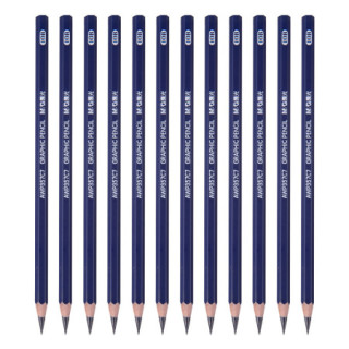 商品晨光mg文具学生10b六角木杆铅笔美术考试炭笔素描铅笔12支盒awp