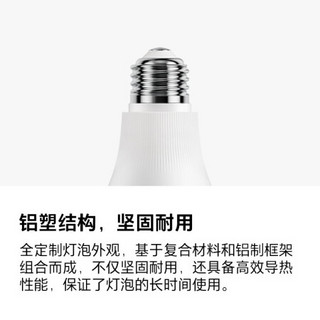 魅族 MEIZU Lipro LED 灯泡 8W（4000K） E27螺口 舒适低蓝光节能省电无频闪 单只装