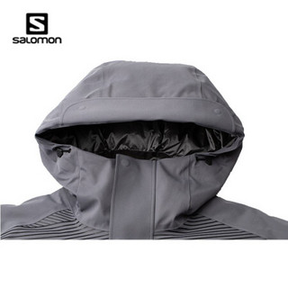 萨洛蒙（Salomon）男款 户外运动防风防水透气保暖羽绒服 SF DOWN JKT 灰色201005 L