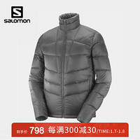 萨洛蒙（Salomon）男女款 户外运动防泼水轻便保暖羽绒服 TRANSITION DOWN JKT 黑色 C14296 M