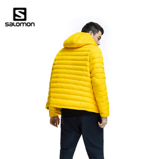 萨洛蒙（Salomon）男女款 户外运动休闲防泼水轻薄保暖舒适羽绒服 CN HALO DOWN 黄色 201018 XL
