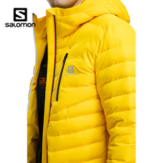 萨洛蒙（Salomon）男女款 户外运动休闲防泼水轻薄保暖舒适羽绒服 CN HALO DOWN 黄色 201018 XL