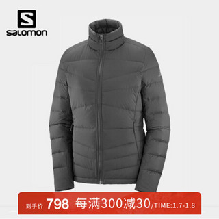 萨洛蒙（Salomon）男女款 户外运动防泼水轻便保暖羽绒服 TRANSITION DOWN JKT 黑色 C13898 M