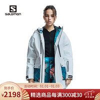 萨洛蒙（Salomon）女款 户外运动防水透气高弹保暖滑雪服AOP POC JKT W 白色202002 S